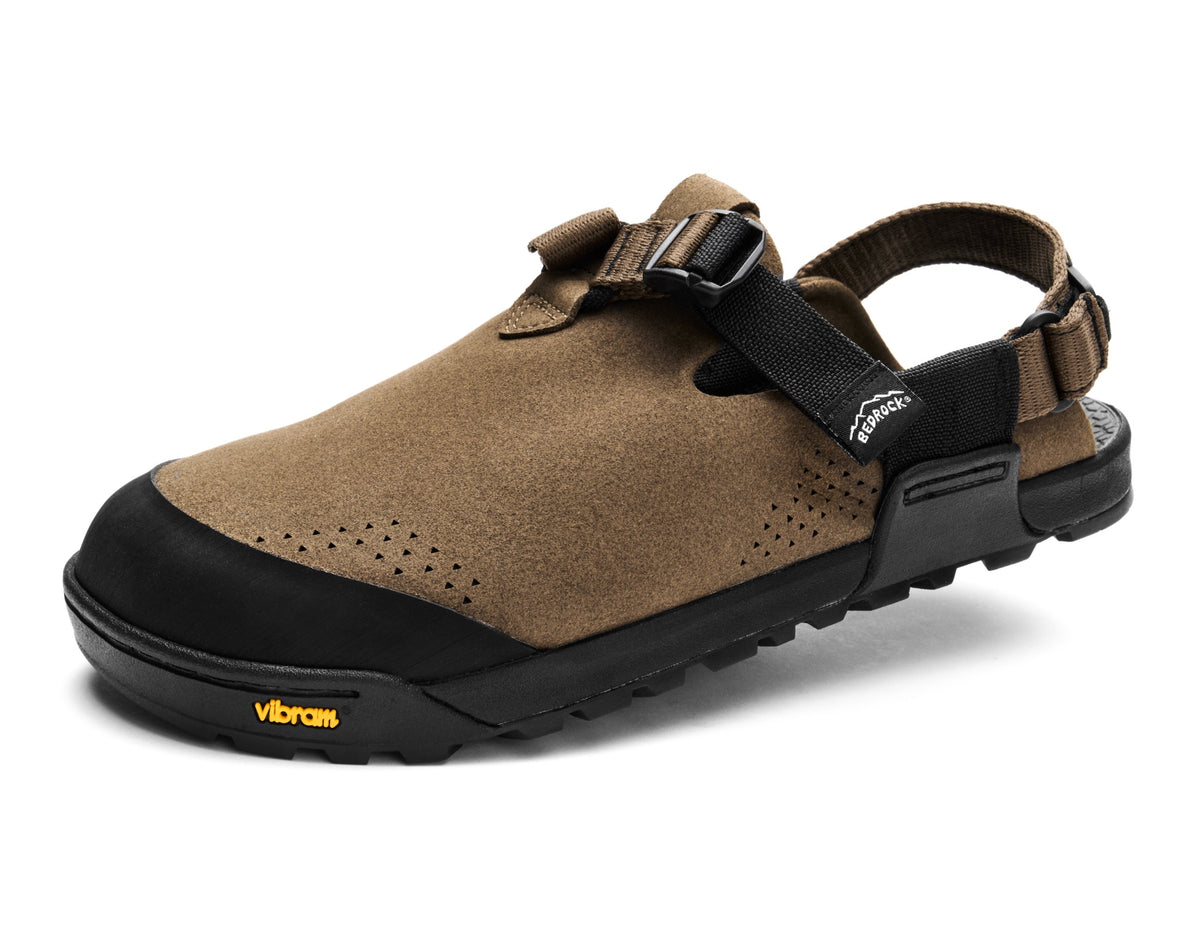 Pinecone Synthetic Suede Mountain Clogs lateral view