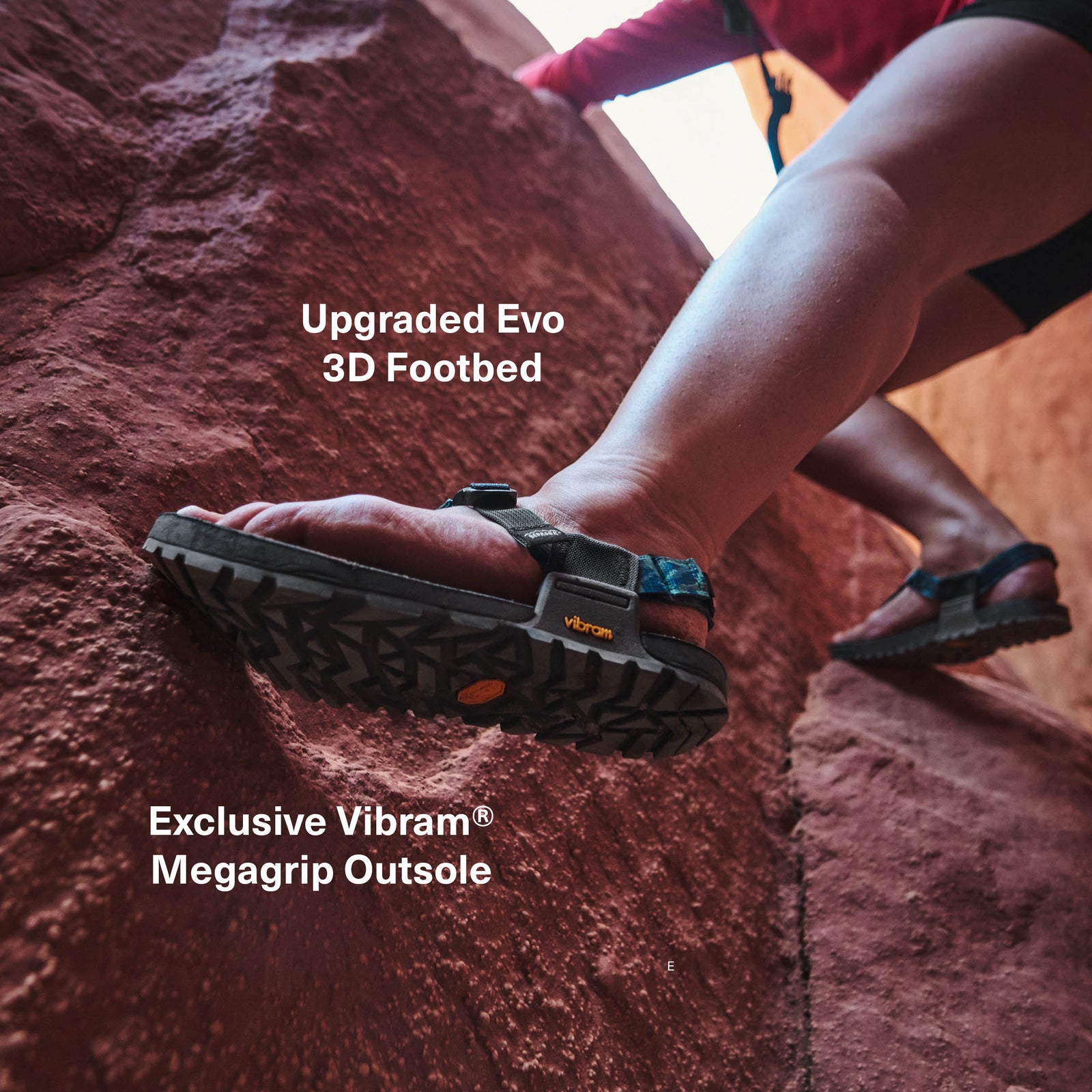 Upgraded Evo 3D footbed, Exclusive Vibram megagrip outsole