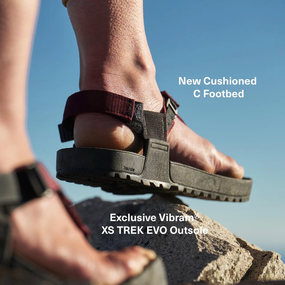 New cushioned C footbed, exclusive vibram XS trek Evo outsole