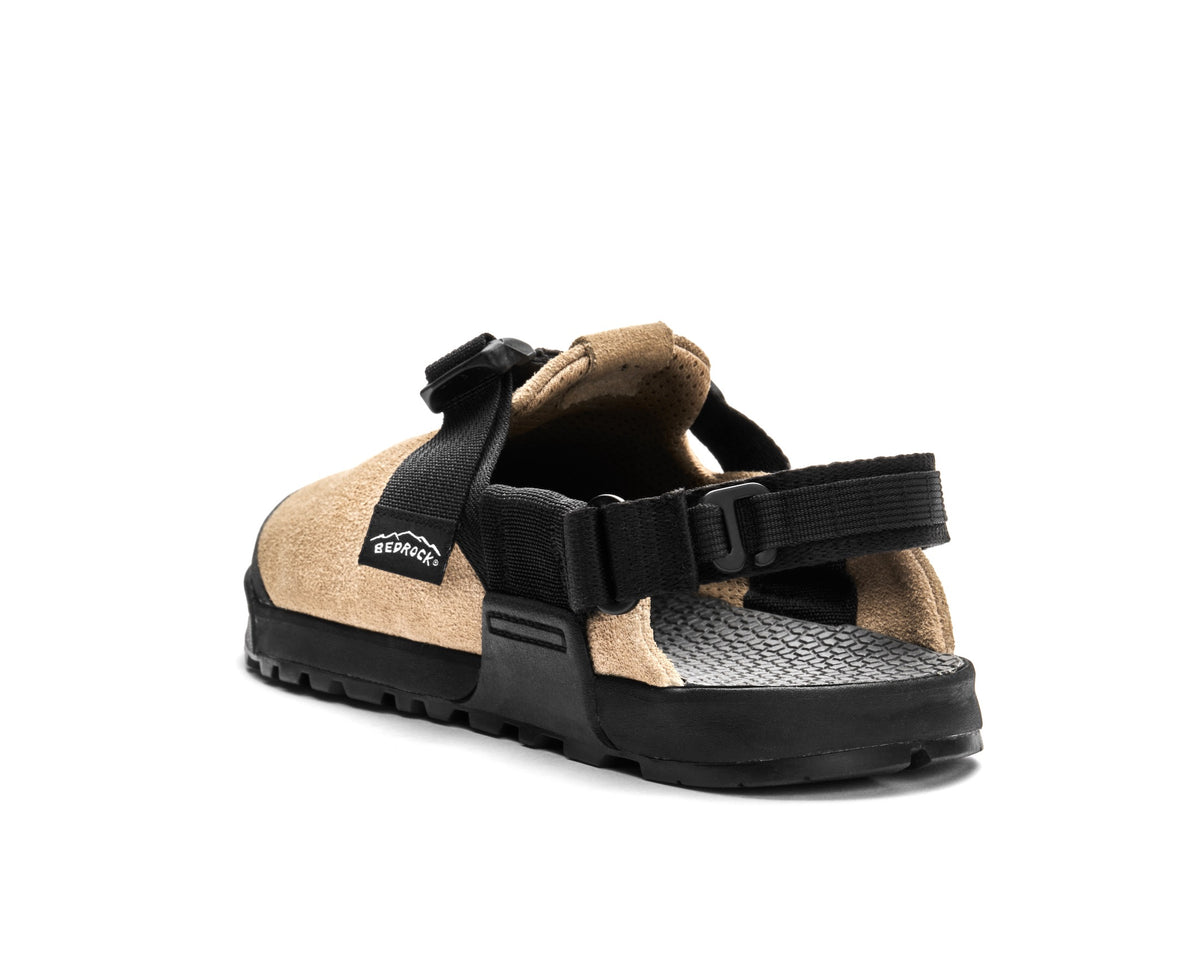 Birch Bark Leather Suede Mountain Clogs heel view