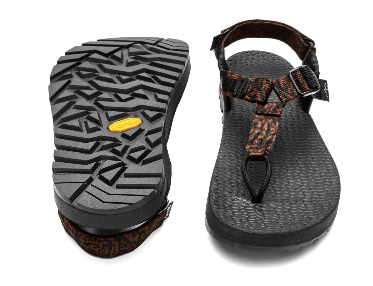 Cairn C Sandals with Abstract Brown Straps