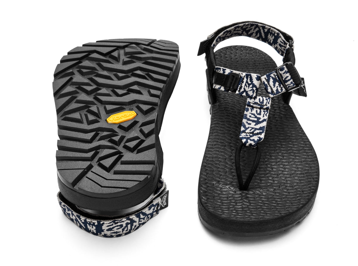 Cairn C Sandals with Abstract Navy Straps